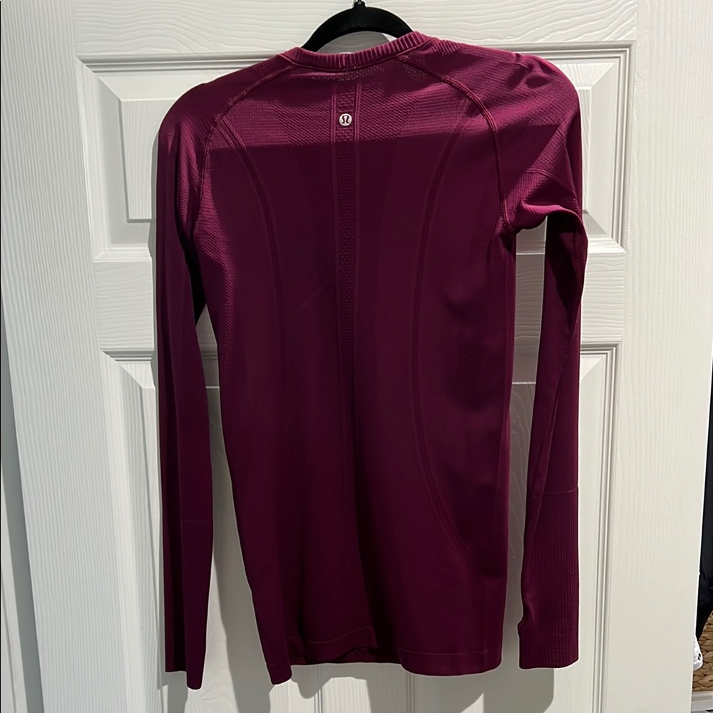 Lululemon Women's Swiftly Tech Long Sleeve Top - Wine/Burgundy - Picture 3 of 3